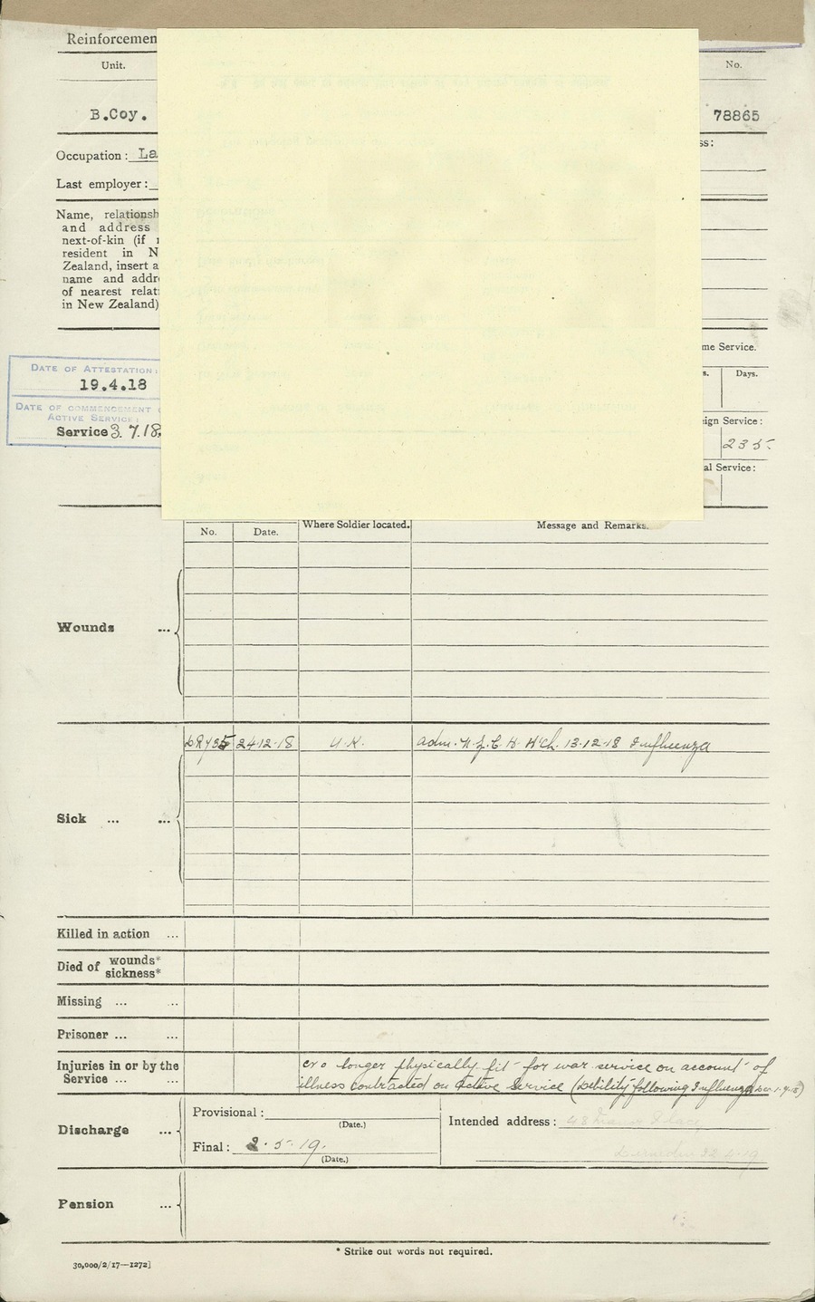 J. L. B. Pope main military file, image 2 of 50