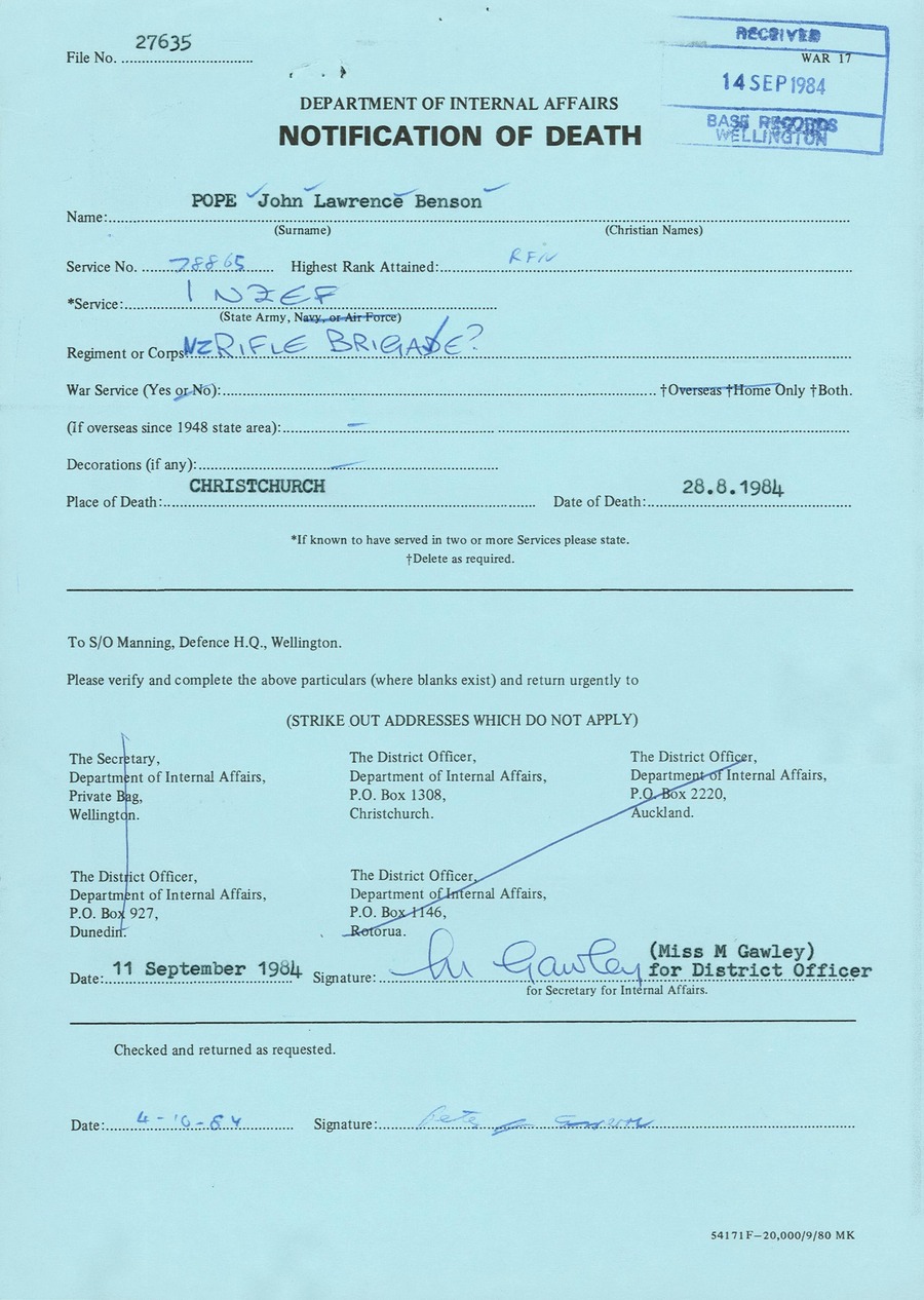 J. L. B. Pope main military file, image 4 of 50