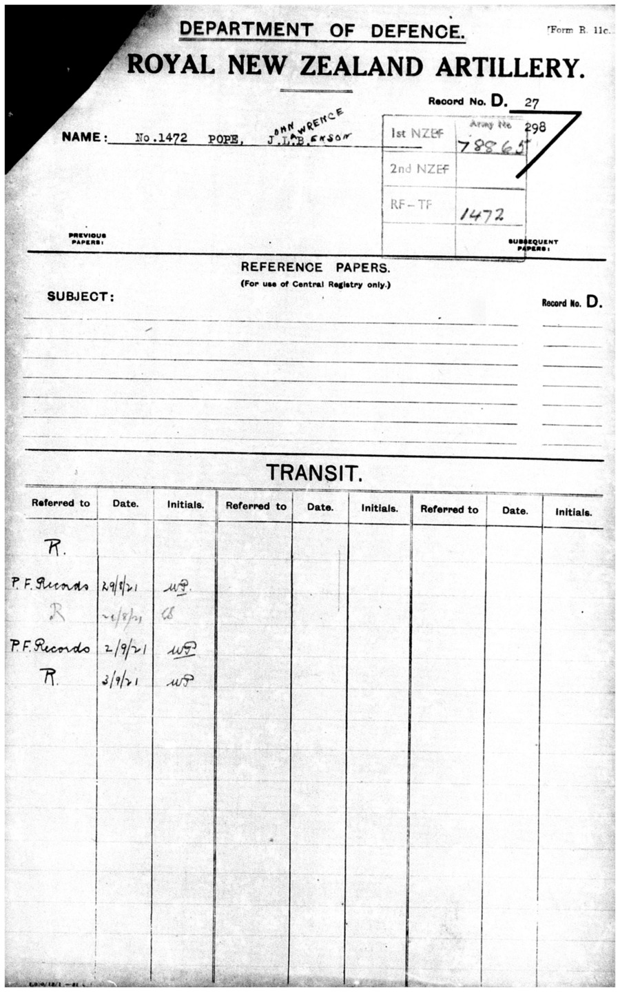 J. L. B. Pope main military file, image 6 of 50