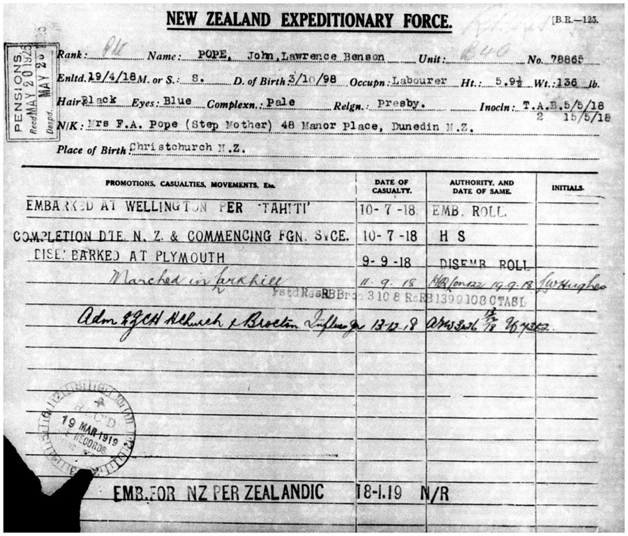 J. L. B. Pope main military file, image 27 of 50