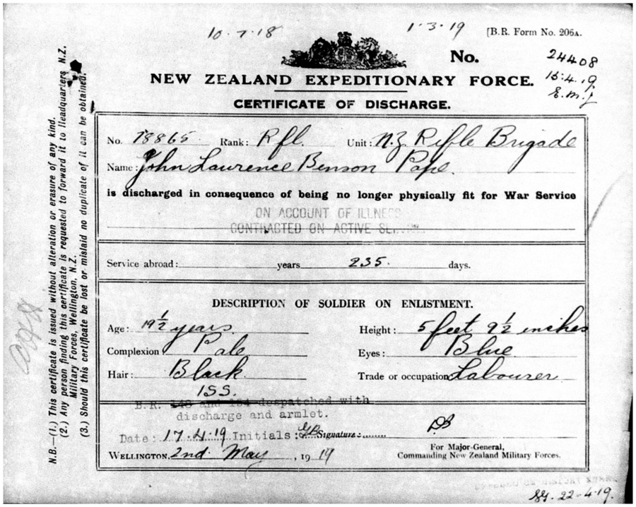 J. L. B. Pope main military file, image 29 of 50