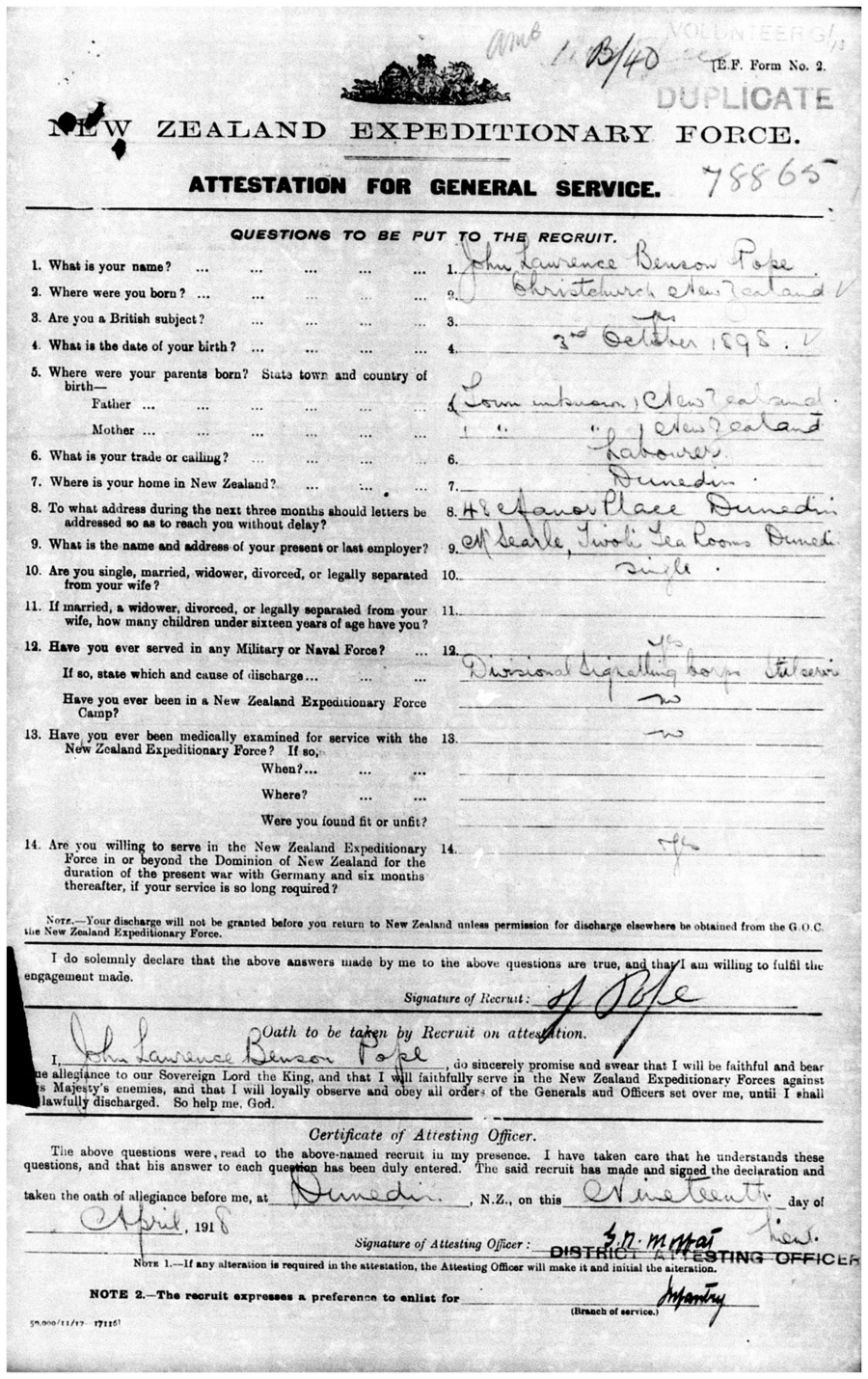 J. L. B. Pope main military file, image 45 of 50