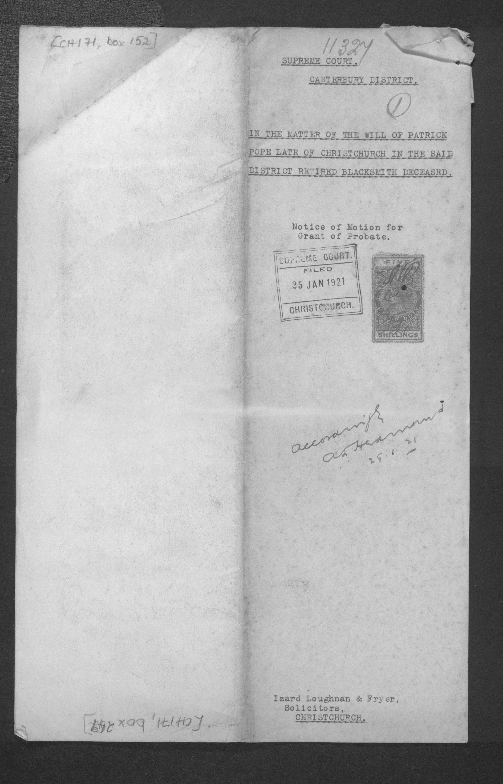 Patrick Pope’s will and estate papers, image 3 of 10