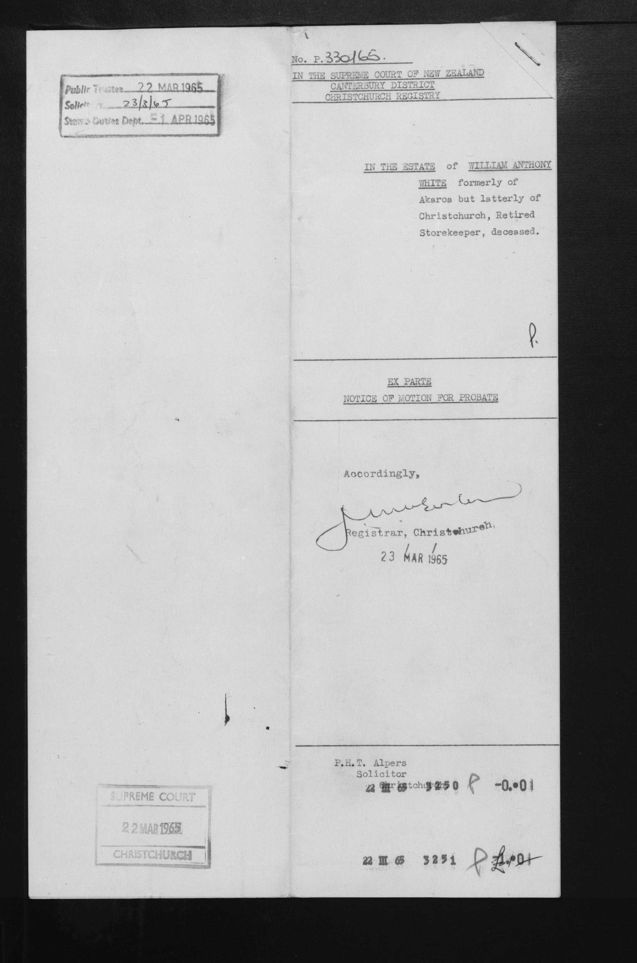 William Anthony White’s will and estate papers, image 4 of 11